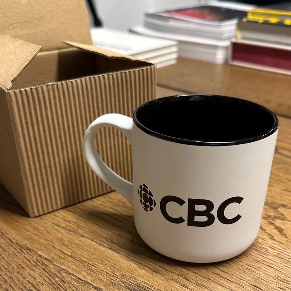 CBC White and Black Coffee Mug